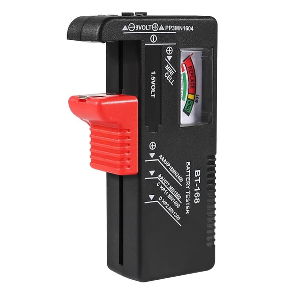 Battery Tester, Universal Digital Battery Checker, Small Battery Testers for AAA AA C D 9V 1.5V Button Cell Household Batteries Model BT-168