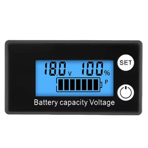 Battery Voltmeter DC 8-100V Capacity Indicator Power Meter Lithium LiFePO4 Lead-Acid Cell 12V 24V 48V LCD Screen A