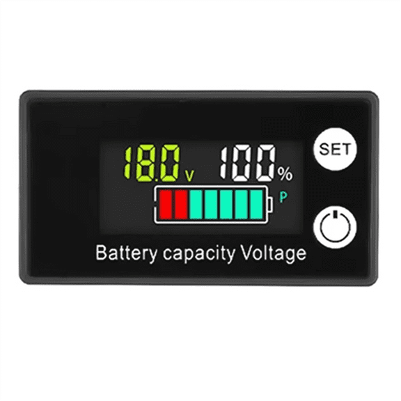 Battery Voltmeter DC 8-100V Capacity Indicator Power Meter Lithium LiFePO4 Lead-Acid Cell 12V 24V 48V LCD Screen D