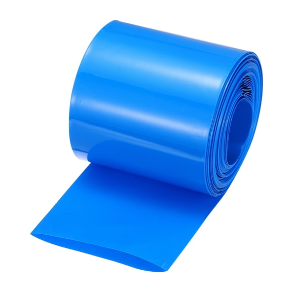 Battery Wrap, 80mm Flat 10m Heat Shrink Tube Wraps Blue