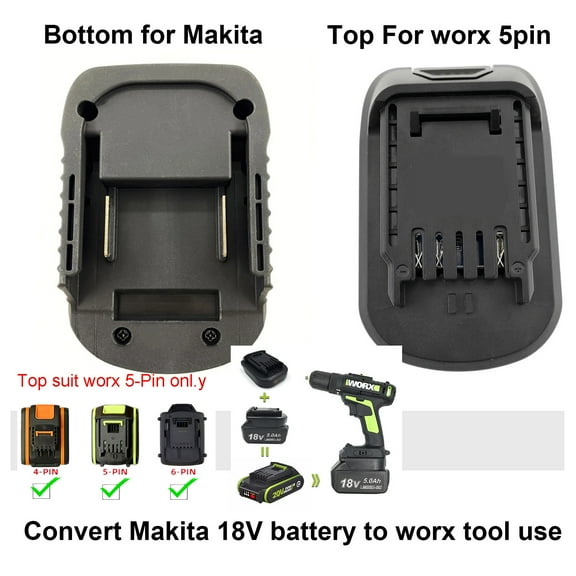 Battery adapter for Ma*kita 18v Battery use on Worx-5Pin Power tools