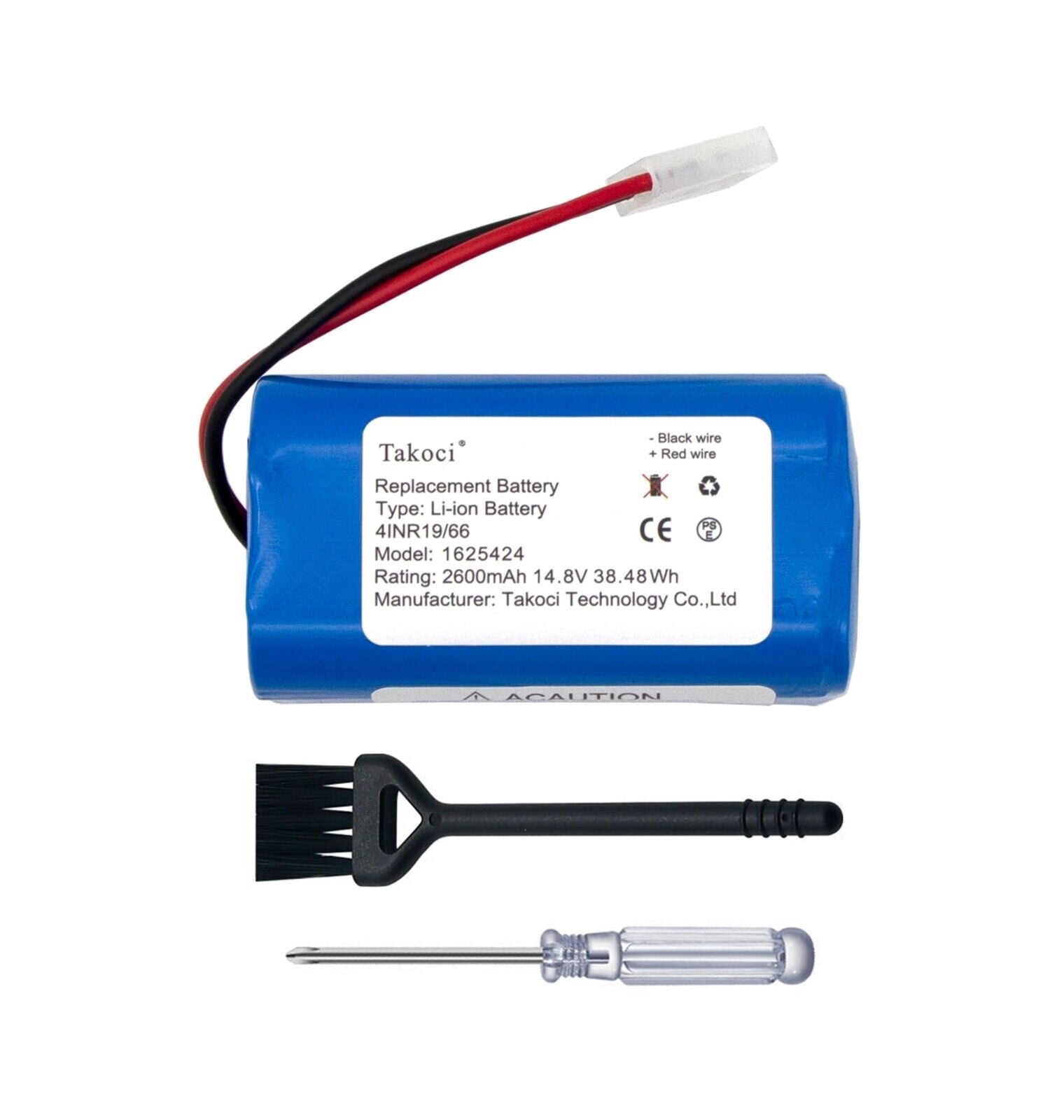 TECHTEK Batterie 2600mAh 14.8V Li-ion Pour Aspirateur Robot Bissell CleanView, SpinWave, EV675, EV775 & Plus