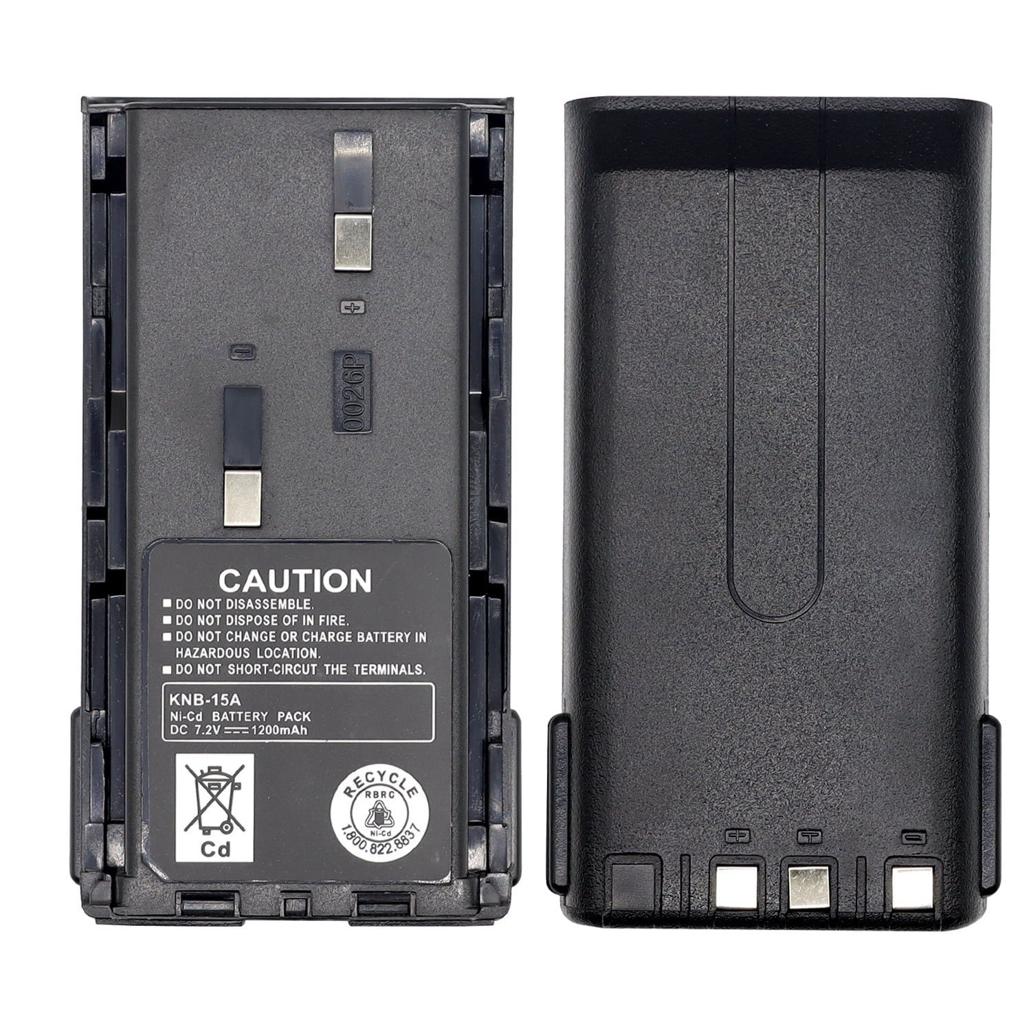 2X Batterie 1600mAh 7.2V NiMH Pour Kenwood KNB-15 KNB-14N KNB-15H - Talkie-Walkie