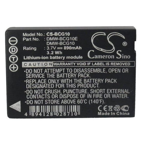 Battery for Panasonic Lumix DMC-ZS5 ZX3 DMW-BCG10 DMW-BCG10E Leica BP-DC BP-DC7