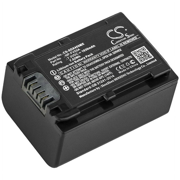 Battery for Sony FDR-AX60 FDR-AX700 HDR-CX450 HDR-CX680 NP-FV50A