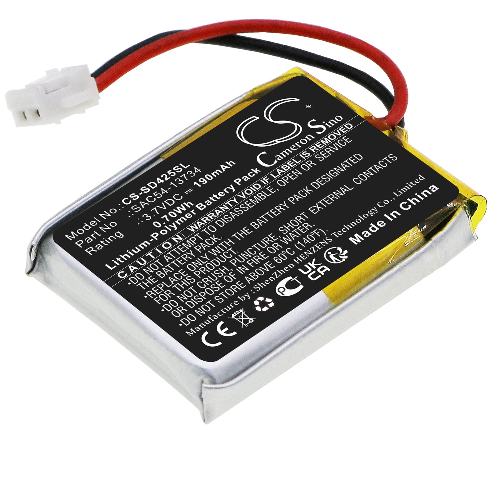 Battery for Sportdog SAC54 13734 SD 425 SD 425X SD 425XS FT 125