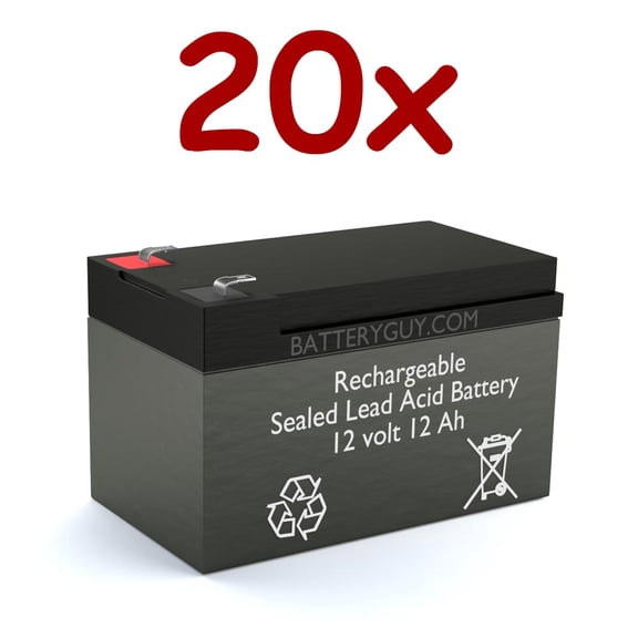 BatteryGuy 12V 12AH SLA Replacement Batteries for Acoma MBA 200 Portable X-Ray Replacement Batteries (20 pack)