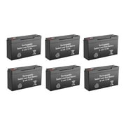 BatteryGuy 6V 12Ah Enersys-Hawker NP10-6-F2 6 pack, rechargeable, High Rate