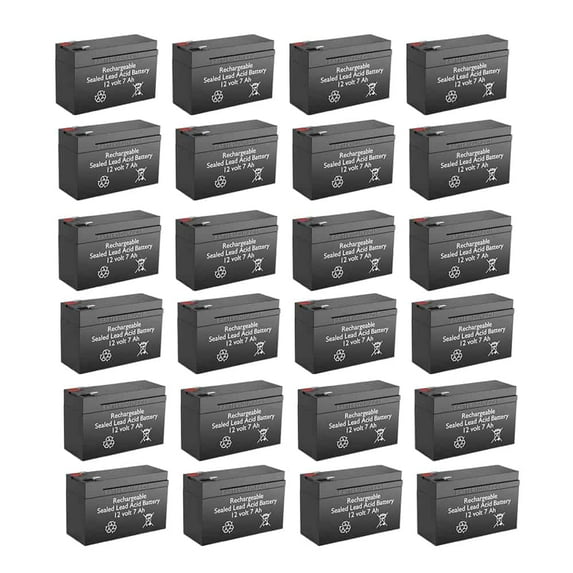BatteryGuy Access SLA1265 replacement 12V 7Ah SLA battery - BatteryGuy brand equivalent (F2 terminals, rechargeable - qty of 24)