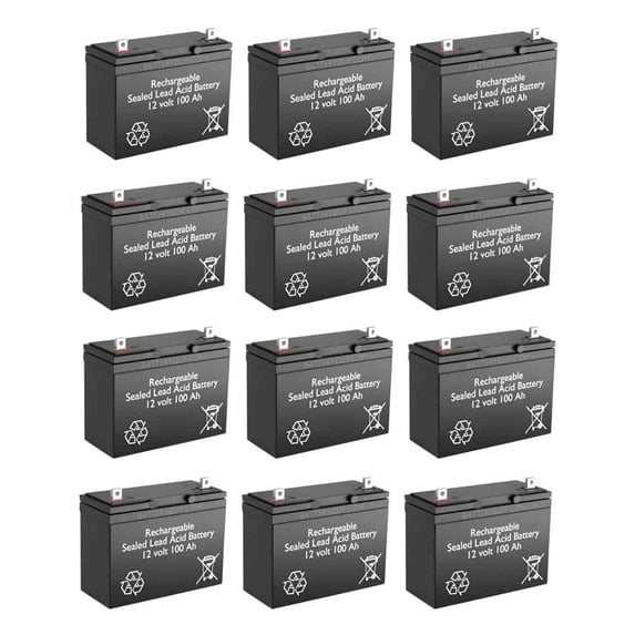BatteryGuy Alpha Technologies EBP 144E (032-059-XX) rechargeable - Qty of 12)
