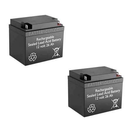 BatteryGuy BG-12260NB 12V 26AH SLA Replacement Battery for CooPower CP12-24 - rechargeable (2 Pack)
