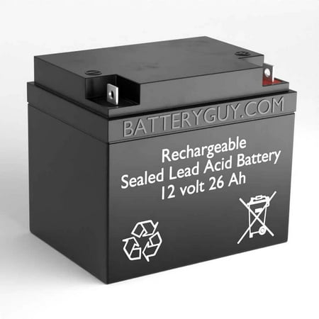 BatteryGuy BG-12260NB 12V 26AH SLA Replacement Battery for Tzora Active Systems Titan - rechargeable