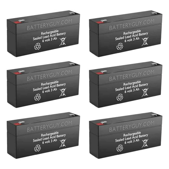 BatteryGuy BG-630 6V 3.5Ah Werker WKA6-3.3F (qty of 6)
