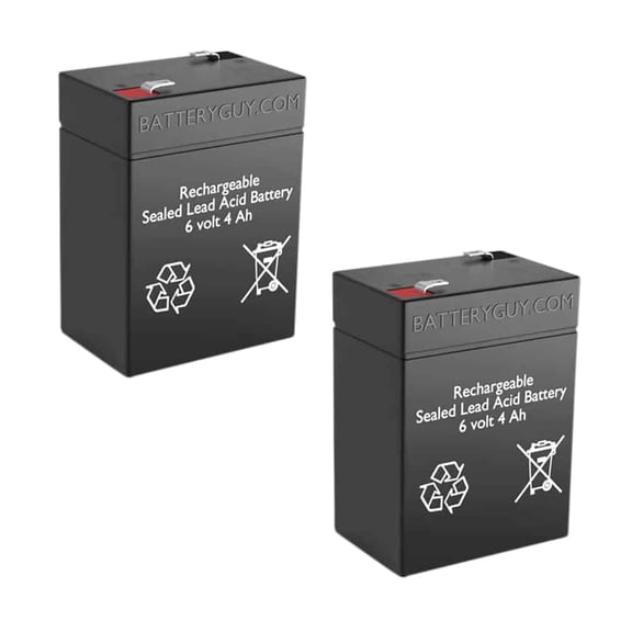 BatteryGuy BG-640 6V 4AH Replacement for Advanced Power Systems APS46 (2 Pack, rechargeable)
