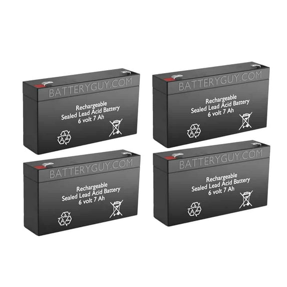 BatteryGuy BG-670 6V 7AH Replacement for Power Rite PRB67 (4 Pack, rechargeable)