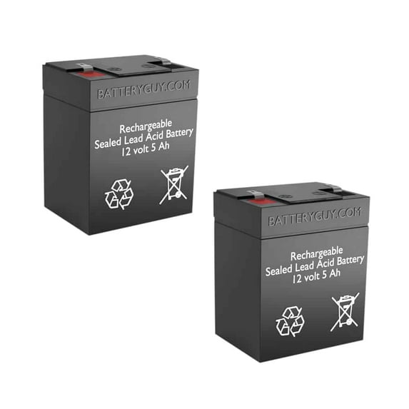 BatteryGuy BHM MediLifter 4 replacement 12V 5Ah F1 terminals SLA battery - BatteryGuy brand equivalent (rechargeable - Qty of 2)