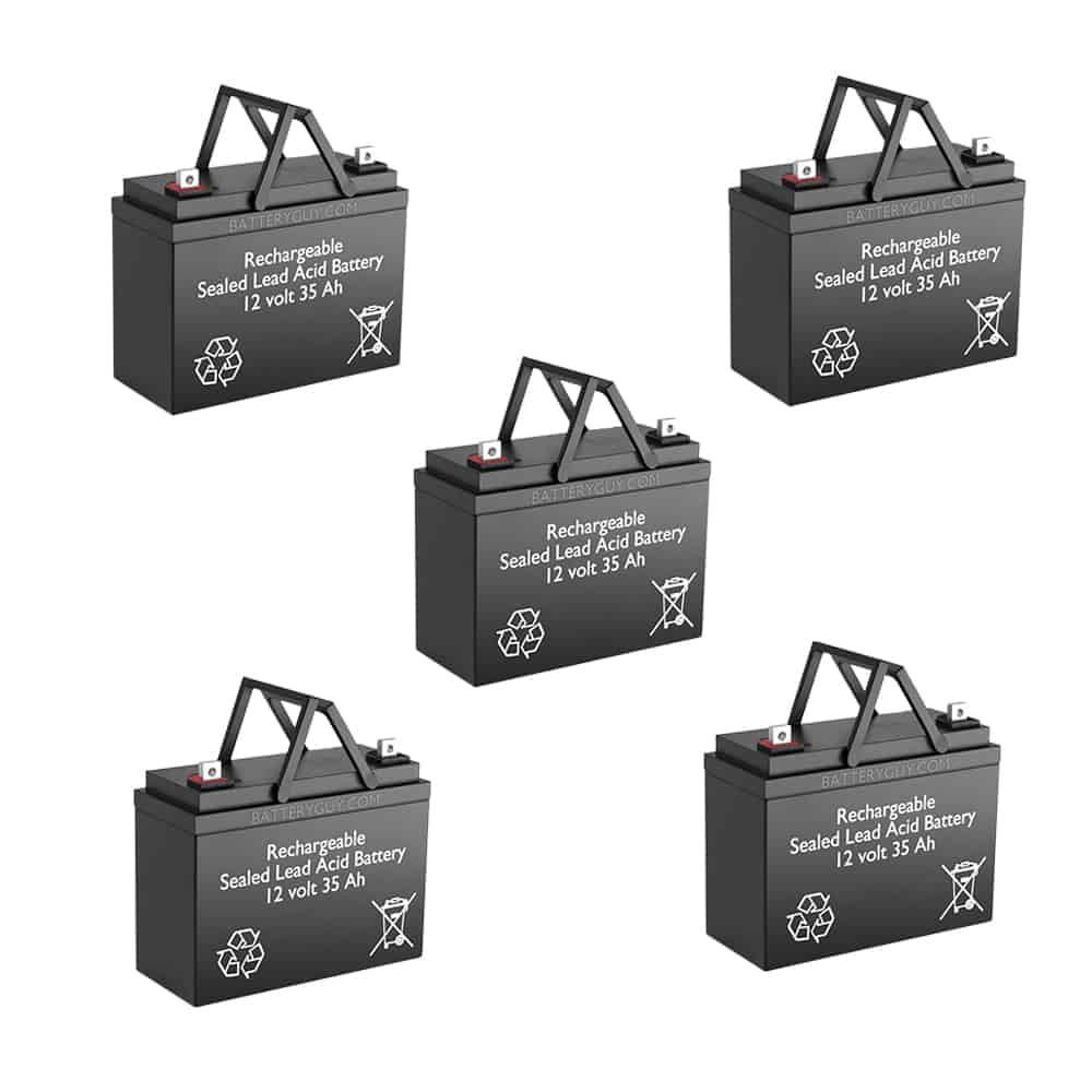 BatteryGuy Best Technologies BATA041 replacement 12V 35Ah battery  - BatteryGuy brand equivalent (qty of 5)