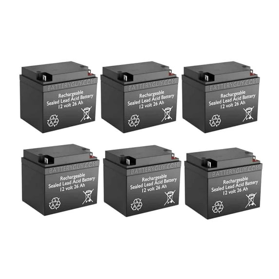 BatteryGuy Deltec 2036 replacement 12V 26Ah battery - BatteryGuy brand equivalent