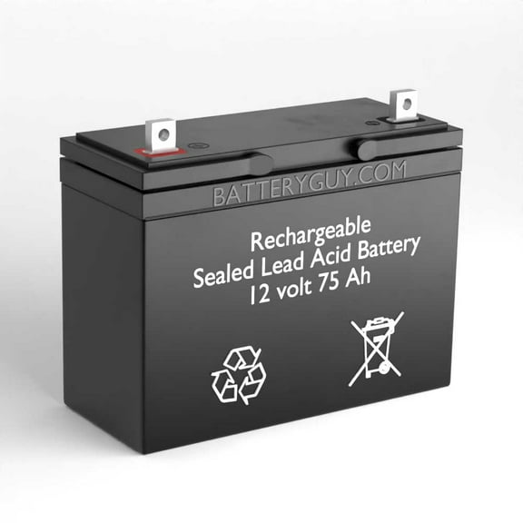 BatteryGuy Dual-Lite 12-908 replacement 12V 75Ah battery - BatteryGuy brand equivalent