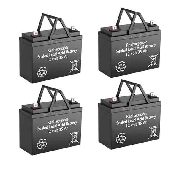 BatteryGuy Exide BATA041 replacement 12V 35Ah battery - BatteryGuy brand equivalent (qty of 4)