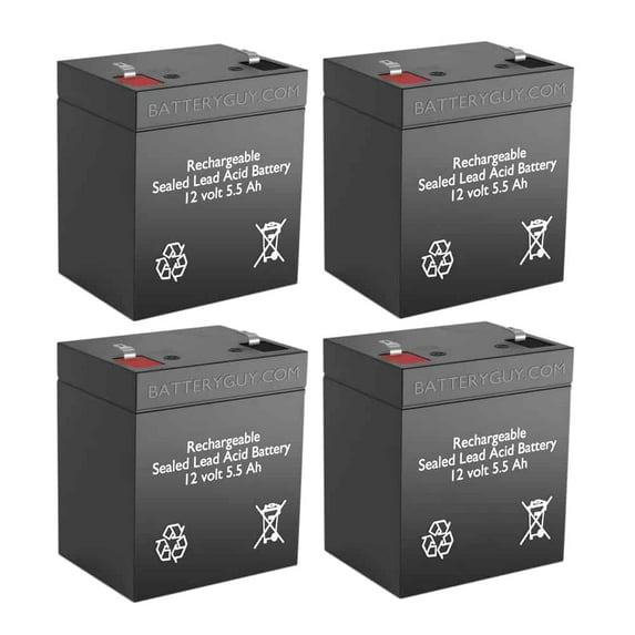 BatteryGuy GS Storage PXL12050 replacement battery - BatteryGuy brand equivalent (rechargeable, High Rate - qty of 4)