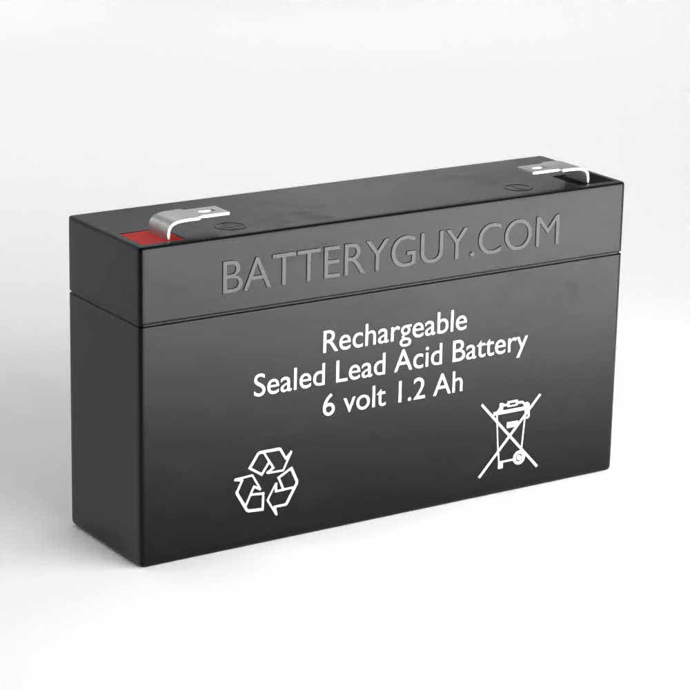 BatteryGuy Gould ELI-100 replacement 6V 1.2Ah battery - BatteryGuy brand equivalent