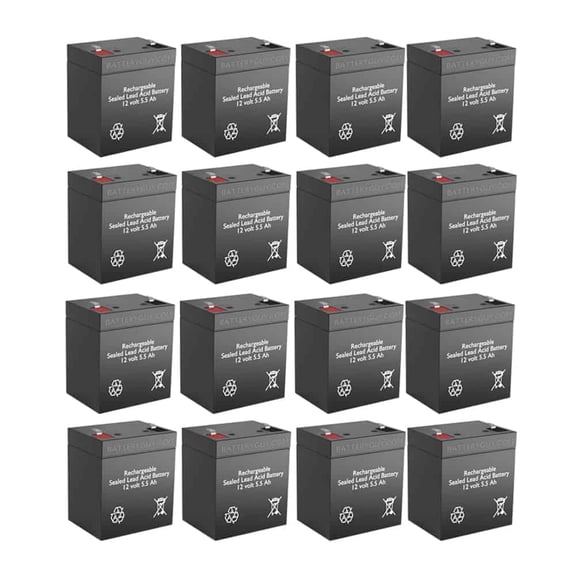 BatteryGuy MK ES5-12 replacement battery - BatteryGuy brand equivalent (rechargeable, High Rate - Qty of 16)
