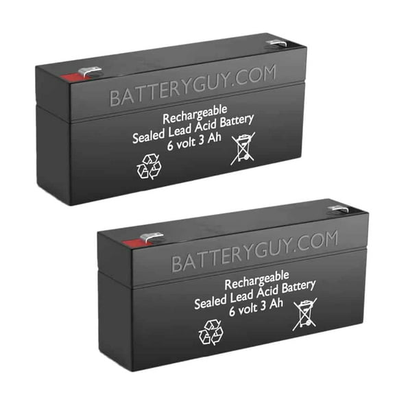 BatteryGuy OUTDO OT3.2-6 replacement 6V 3.0Ah battery - BatteryGuy brand equivalent (Qty of 2)