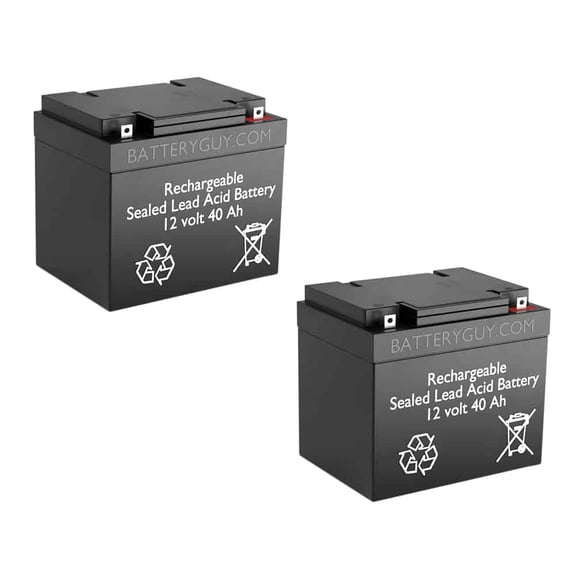 BatteryGuy Rascal 625 replacement 12V 40Ah battery - BatteryGuy brand equivalent (Qty of 2)