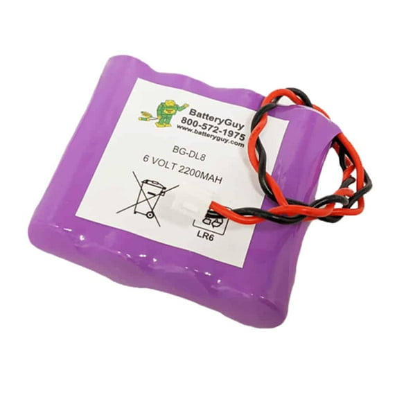 BatteryGuy Replacement for Generic Battery BAT-DL-8 door lock battery - 6V 2200mAh (rechargeable)