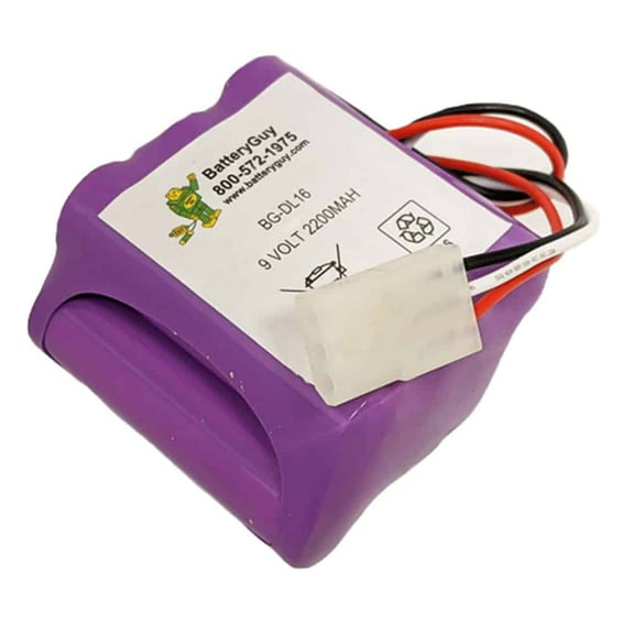 BatteryGuy Replacement for the Power Plus DL16 Alkaline Door Lock Battery - 9V 2200mAh