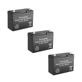 BatteryGuy Riptide Pro 101 replacement 12V 100Ah battery - BatteryGuy brand equivalent (Qty of 3)