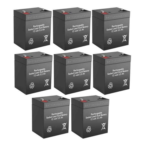 BatteryGuy VISION HP12-30W replacement battery - BatteryGuy brand equivalent (rechargeable, High Rate - qty of 8)