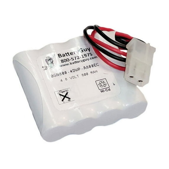 BatteryGuy replacement for the Dual-Lite FC-E battery (rechargeable) - 4.8V 900mAh Nicad Nickel Cadmium Emergency Light Battery