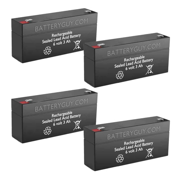BatteryGuy0885 replacement 6V 3.0Ah battery - BatteryGuy brand equivalent (qty of 4)