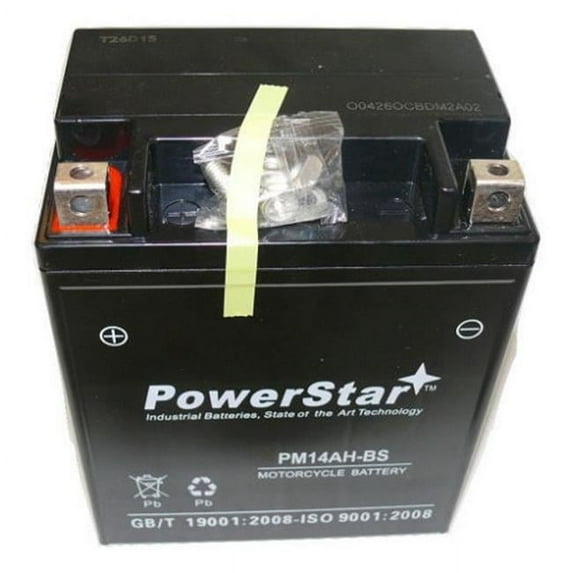 BatteryJack PM14AH-BS-07 AGM YTX14AH - BS Battery for Honda VF VT CB 700 750 V45 Magna Shadow Interceptor