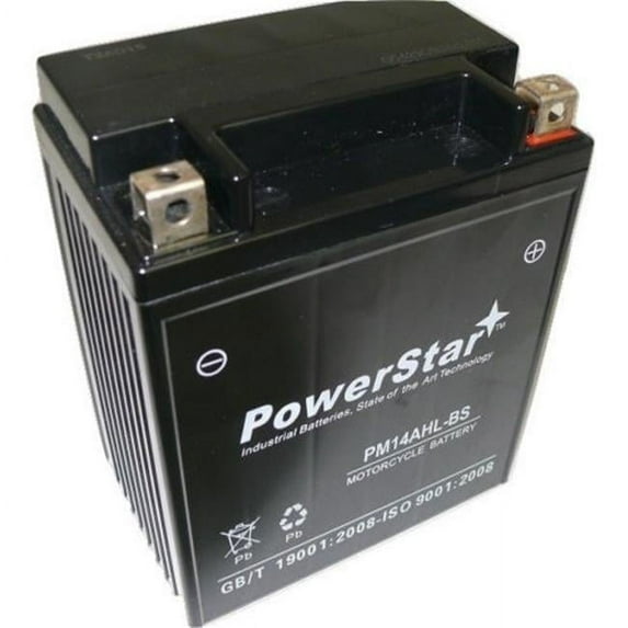 BatteryJack PM14AHL-BS-09 YTX14AHL - BS High Performance Battery