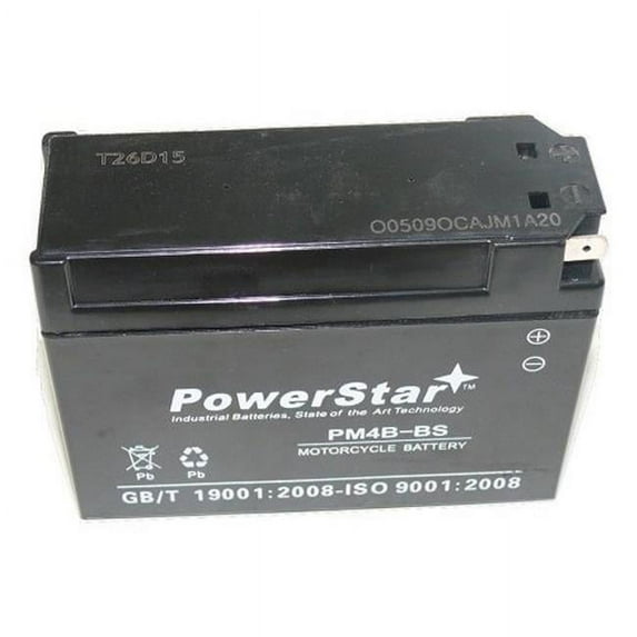 BatteryJack PM4B-BS-11 AGM UT4B - BS YT4B - BS Motorcycle Battery for Yamaha TTR50E TTR90E & Suzuki DR - Z70