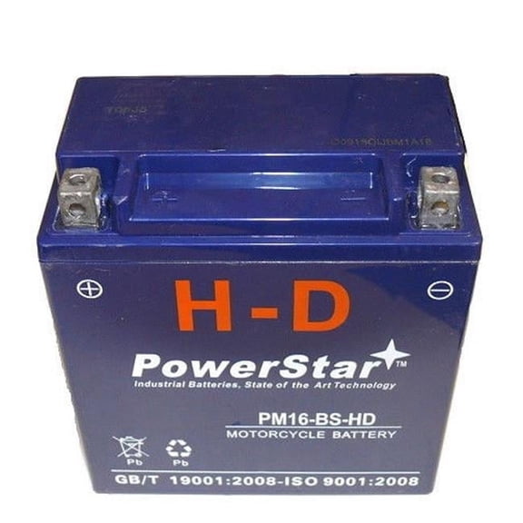 BatteryJack PowerStar 16 - BS, YTX16 - BS PTX16 - BS Motorcycle Battery