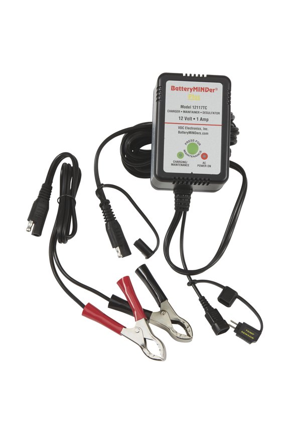 BatteryMINDer Plus Battery Charger/Trickle Charger/Desulfator, 12 Volt, 1 Amp, Model# 12117TC