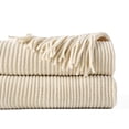 thumbnail image 1 of Battilo Beige Throw Blanket for Couch,Soft Chenille Knit Blanket,Cream Throw for Home Decor,50"x60", 1 of 7