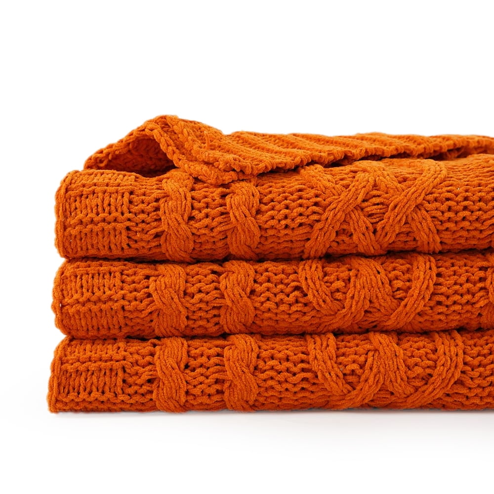 Bright orange throw blanket 2025