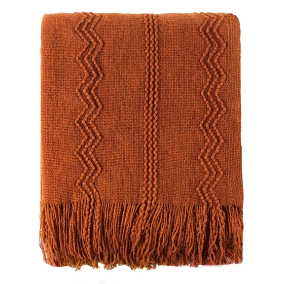 Caramel Throw Blanket,Lightweight Rust Orange Blanket Throw,Fall Decor Blanket,50"x60"