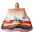 thumbnail image 1 of Flannel Hamburger Throw Blanket,Giant Round Funny Food Blanket For Kids,Funny Gift,71", 1 of 7