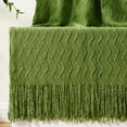 "Battilo Lightweight Green Throw Blanket for Couch, Soft Textured ...