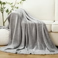 thumbnail image 1 of Grey Chenille Knit Throws,Soft Decorative Farmhouse Sofa Blanket,Neutral Home Decor,51"x 67", 1 of 9