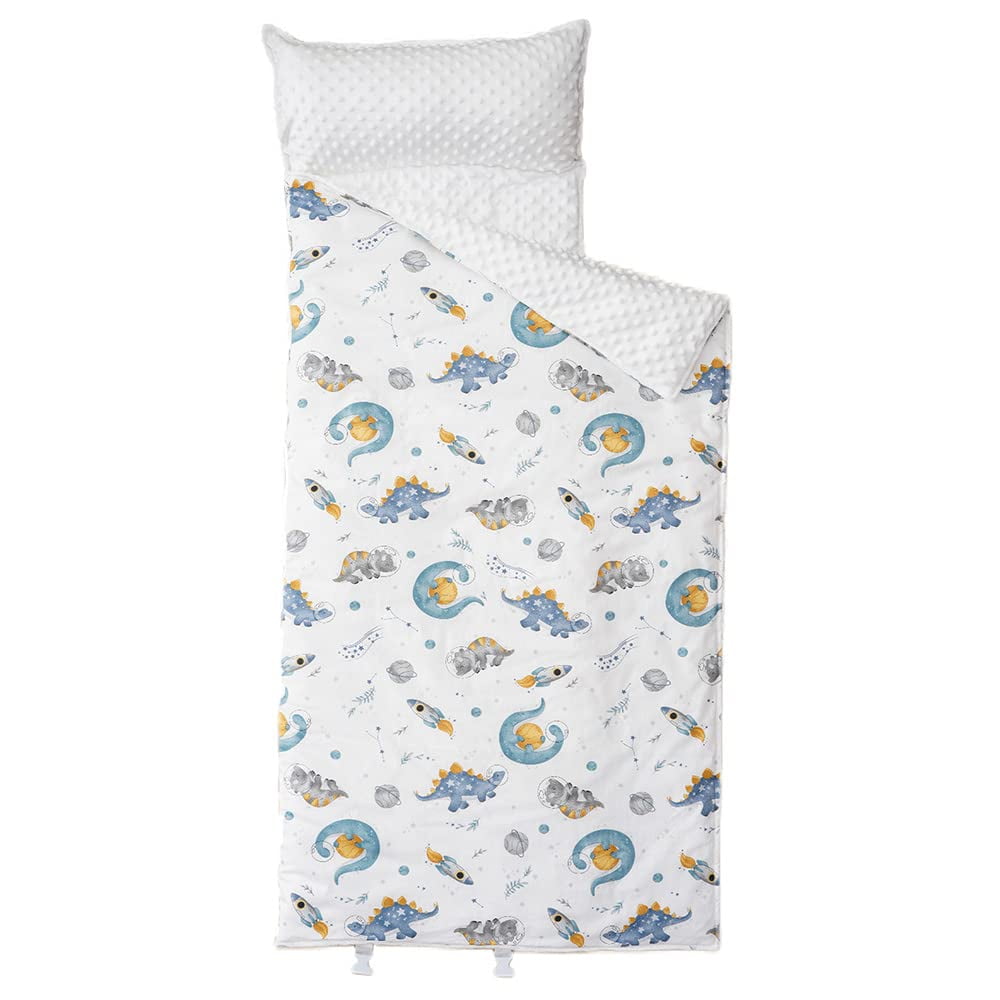 Battilo Kids Nap Mat with Removable Pillow Soft, Lightweight Mats, Easy Clean Toddler Nap Pad