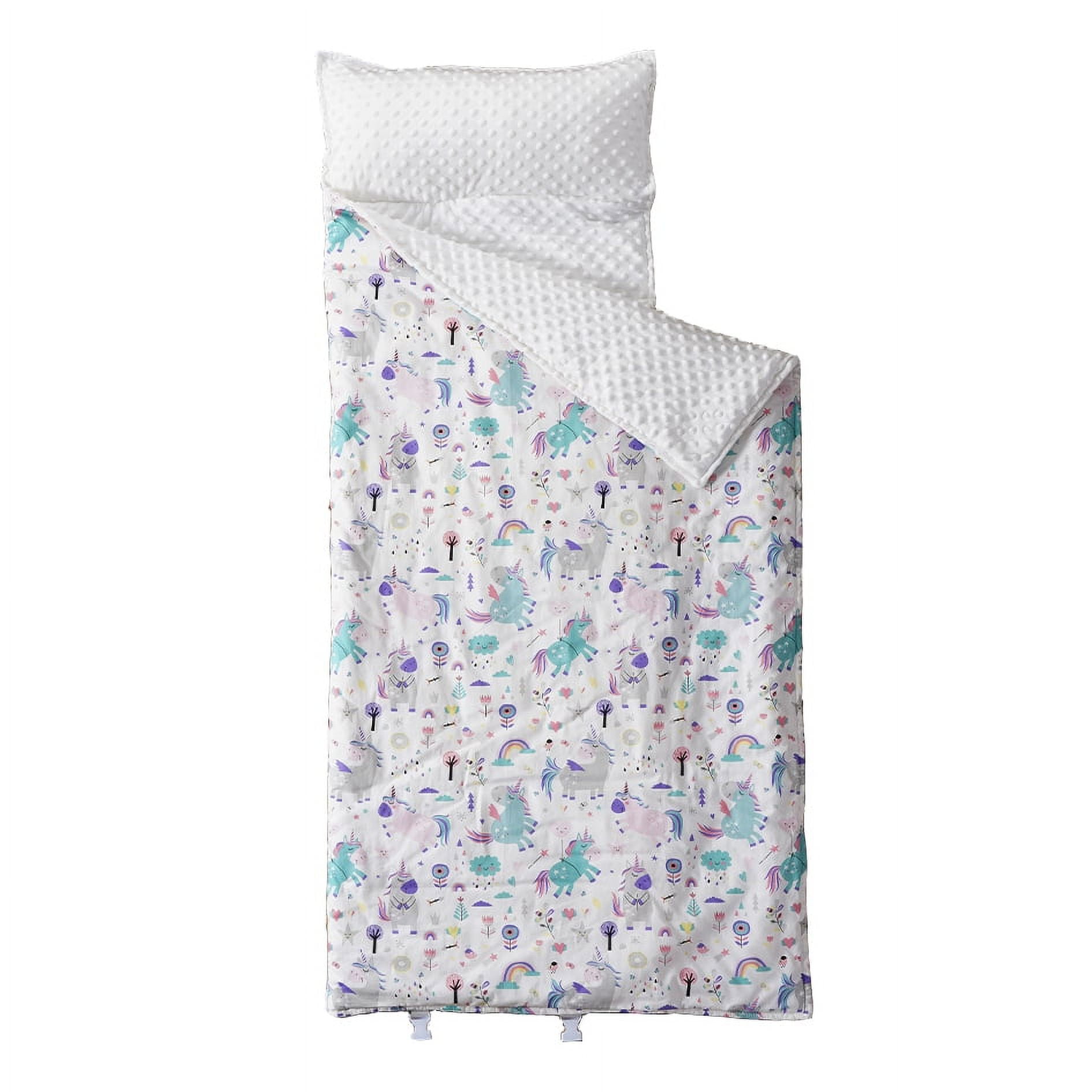 Battilo Kids Nap Mat with Removable Pillow, Lightweight Mats, Easy Clean Toddler Nap Pad for
