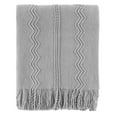 thumbnail image 1 of Battilo Light Grey Throw Blanket,Cozy Knit Blanket with Elegant Fringe,Grey  Blanket ,50"x60", 1 of 8