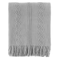 thumbnail image 1 of Battilo Light Grey Knit Throw Blanket, Cozy Decorative Blanket with Elegant Fringe for Couch, 50"x60", 1 of 8